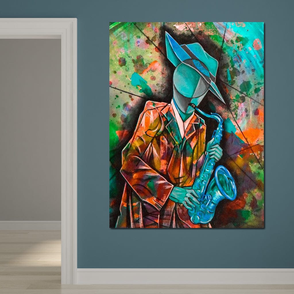 Soul Jazz Player Canvas Wall Art