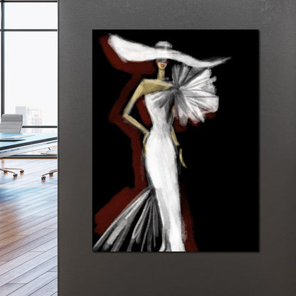 The White Dress Canvas Wall Art