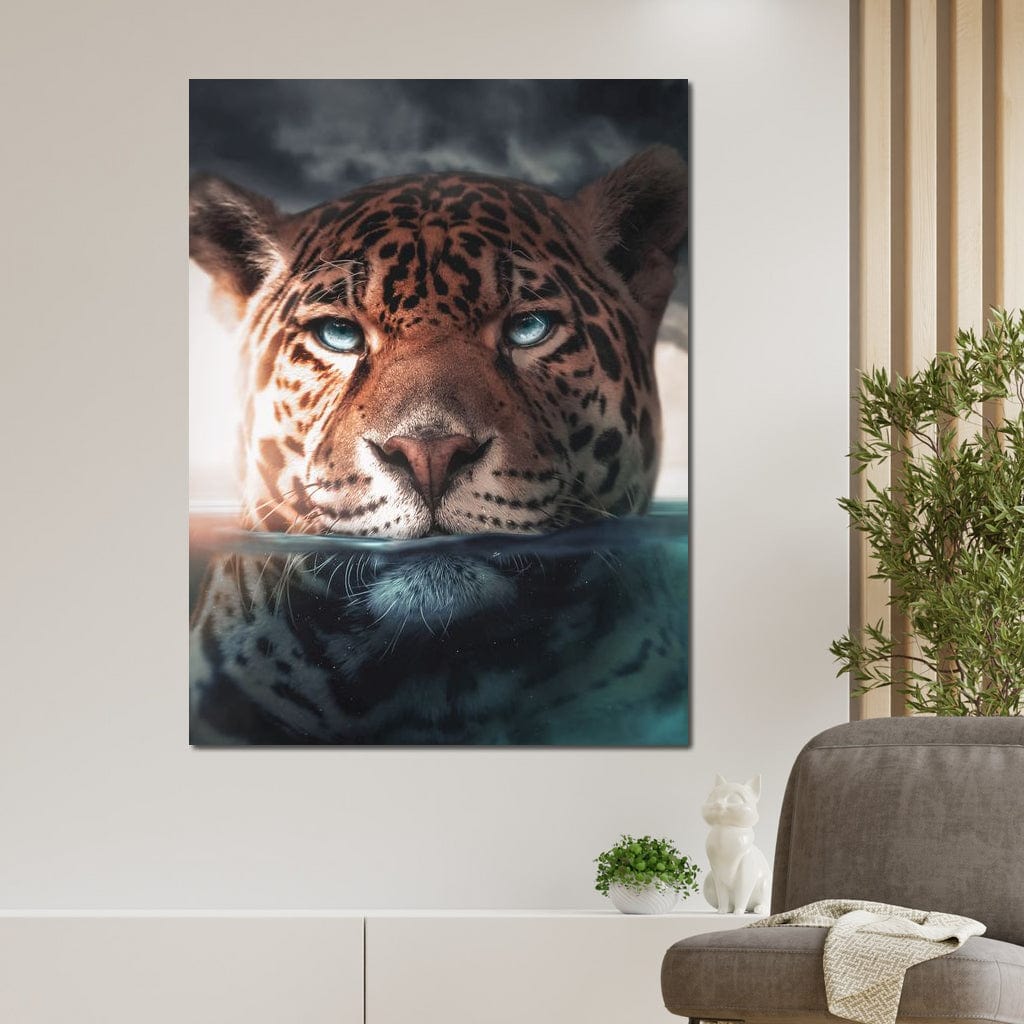 Leopard Underwater Canvas Wall Art