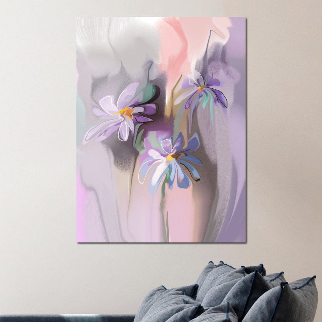 Purple Daisies Canvas Wall Art