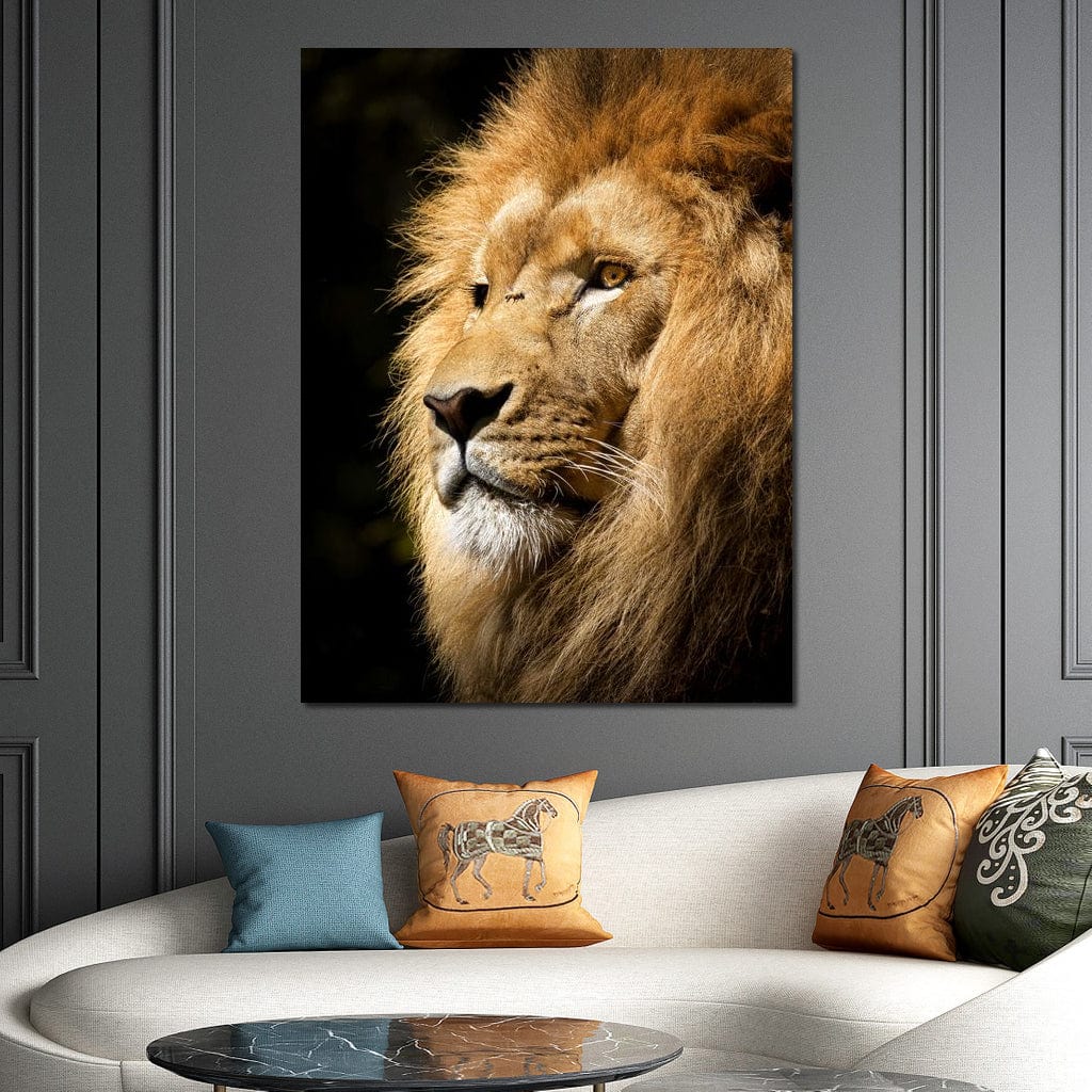Lion View Canvas Wall Art