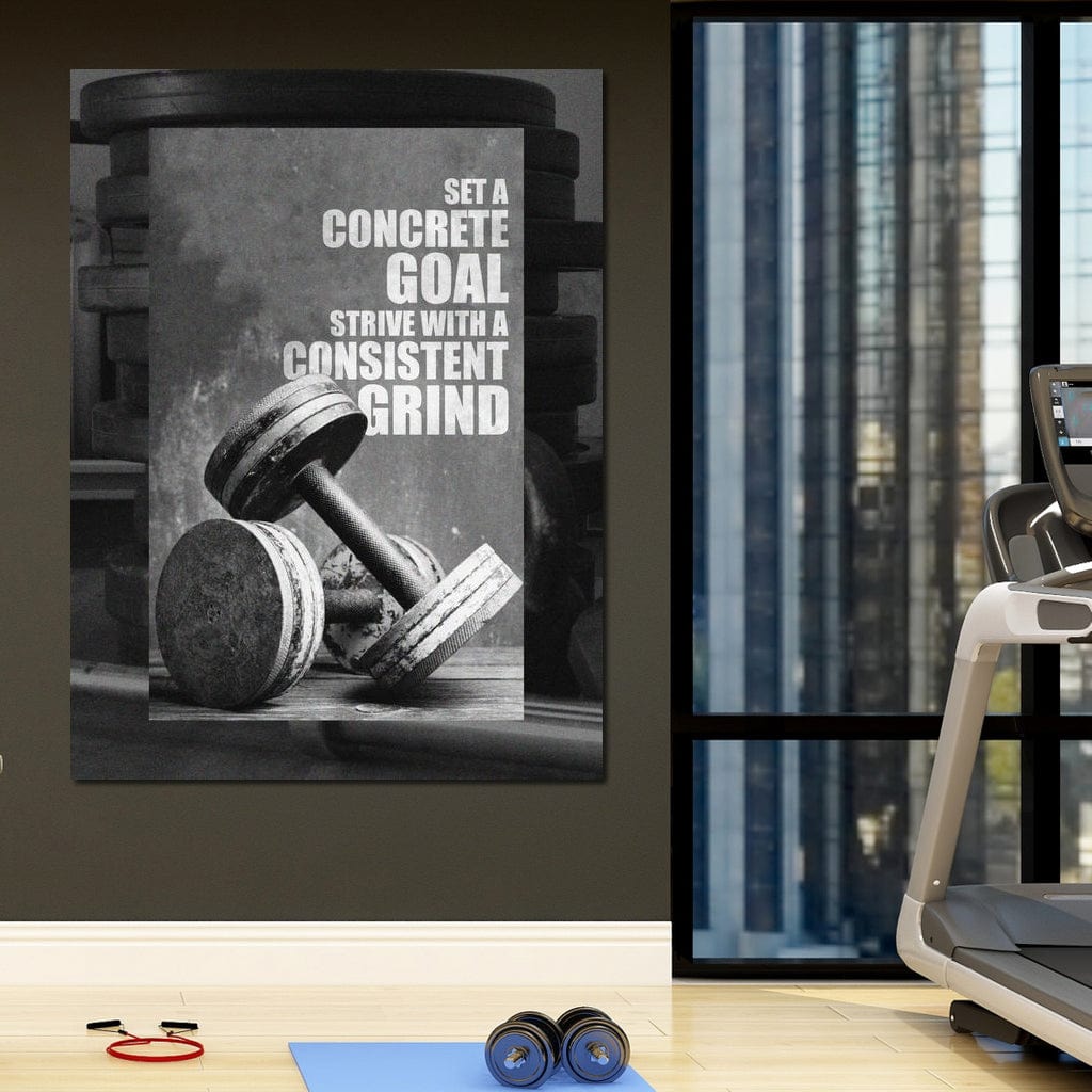 Concrete Goal Consistent Grind Canvas Wall Art