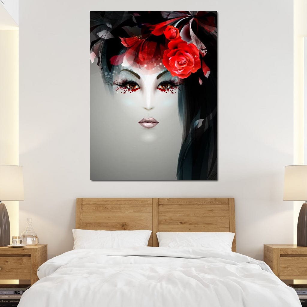 Geisha Portrait Canvas Wall Art
