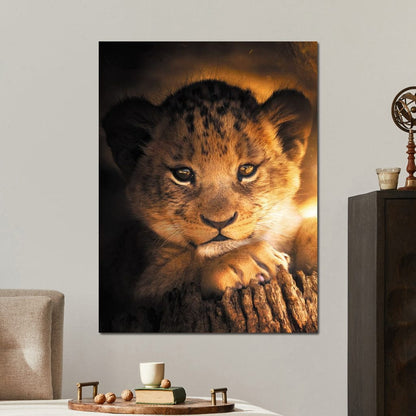 Lion Cub Canvas Wall Art