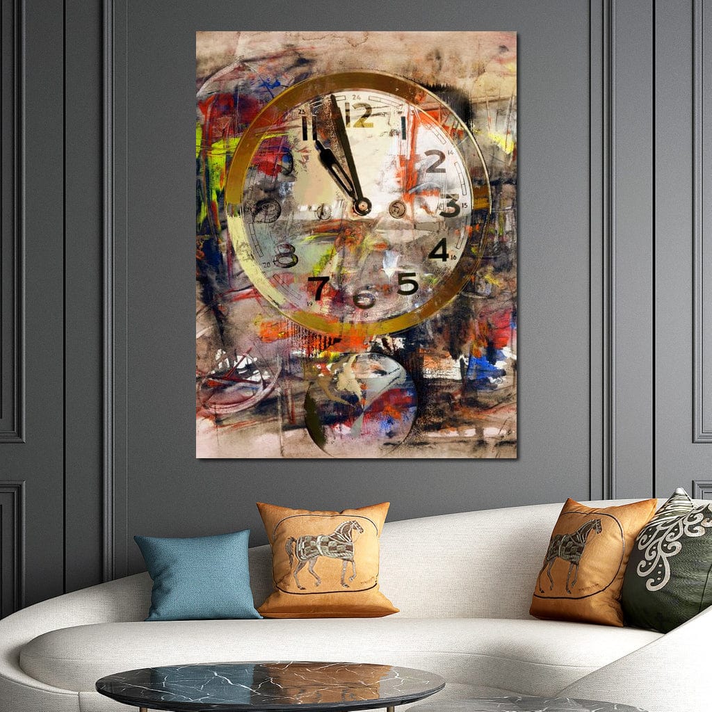 Art Clock Canvas Wall Art