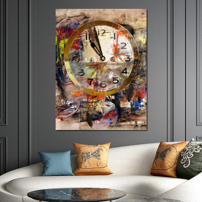 Art Clock Canvas Wall Art