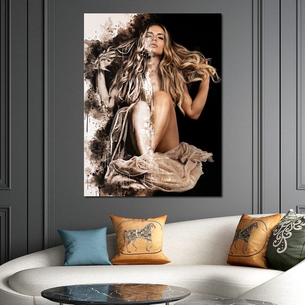 Golden Beauty Canvas Wall Art