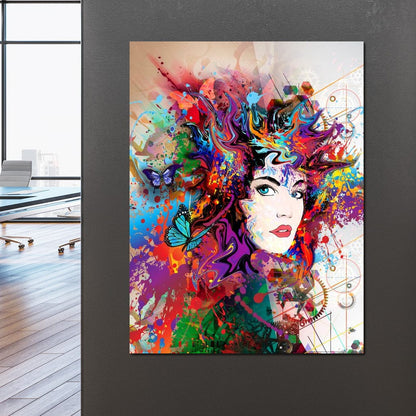 Psychedelic Portrait Canvas Wall Art