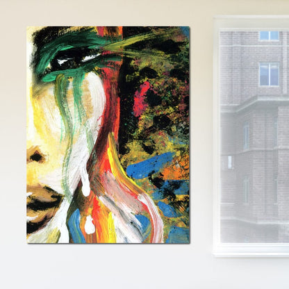 Emotional Lady Canvas Wall Art