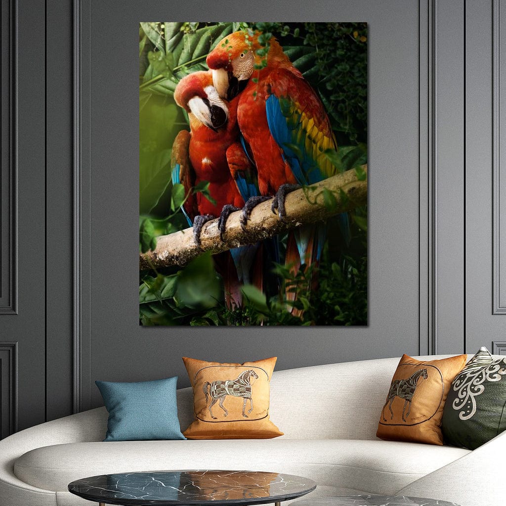 Beautiful Parrots Canvas Wall Art