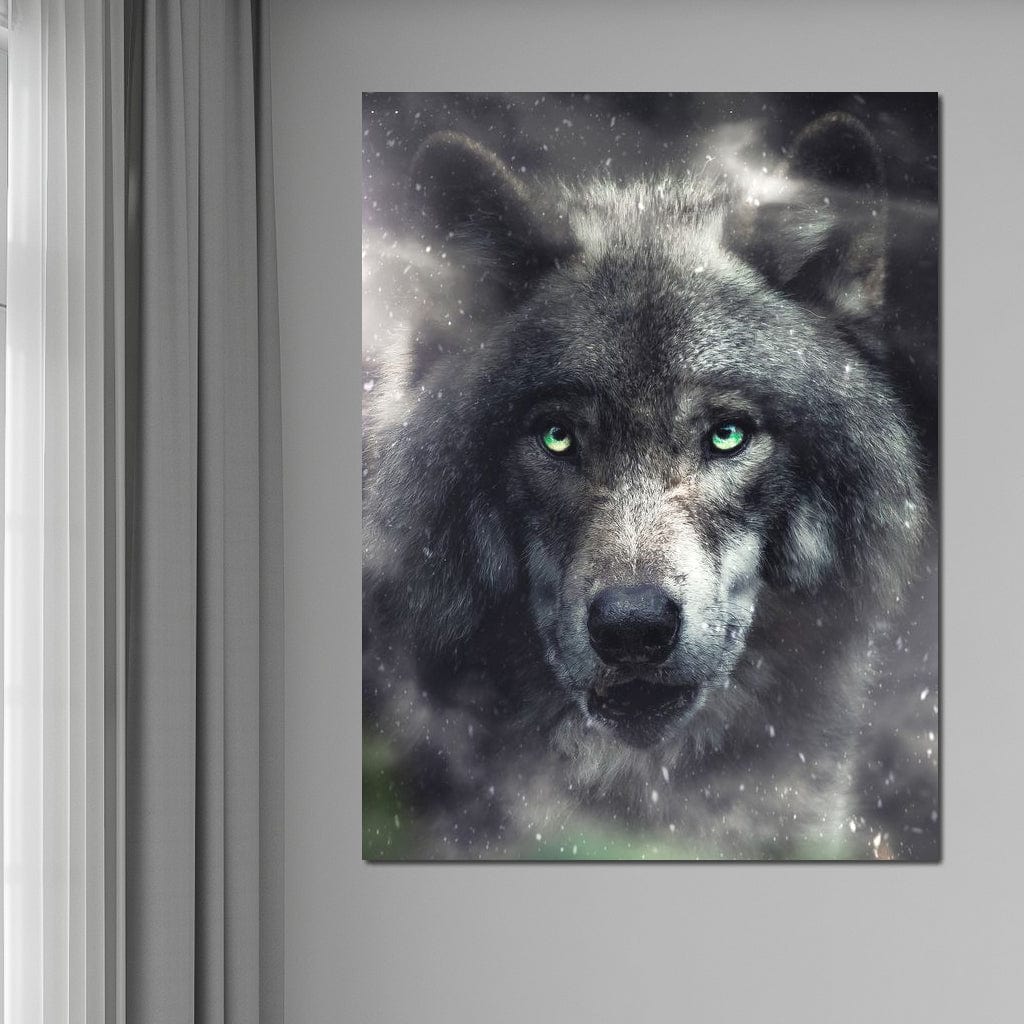 Midnight Wolf Canvas Wall Art