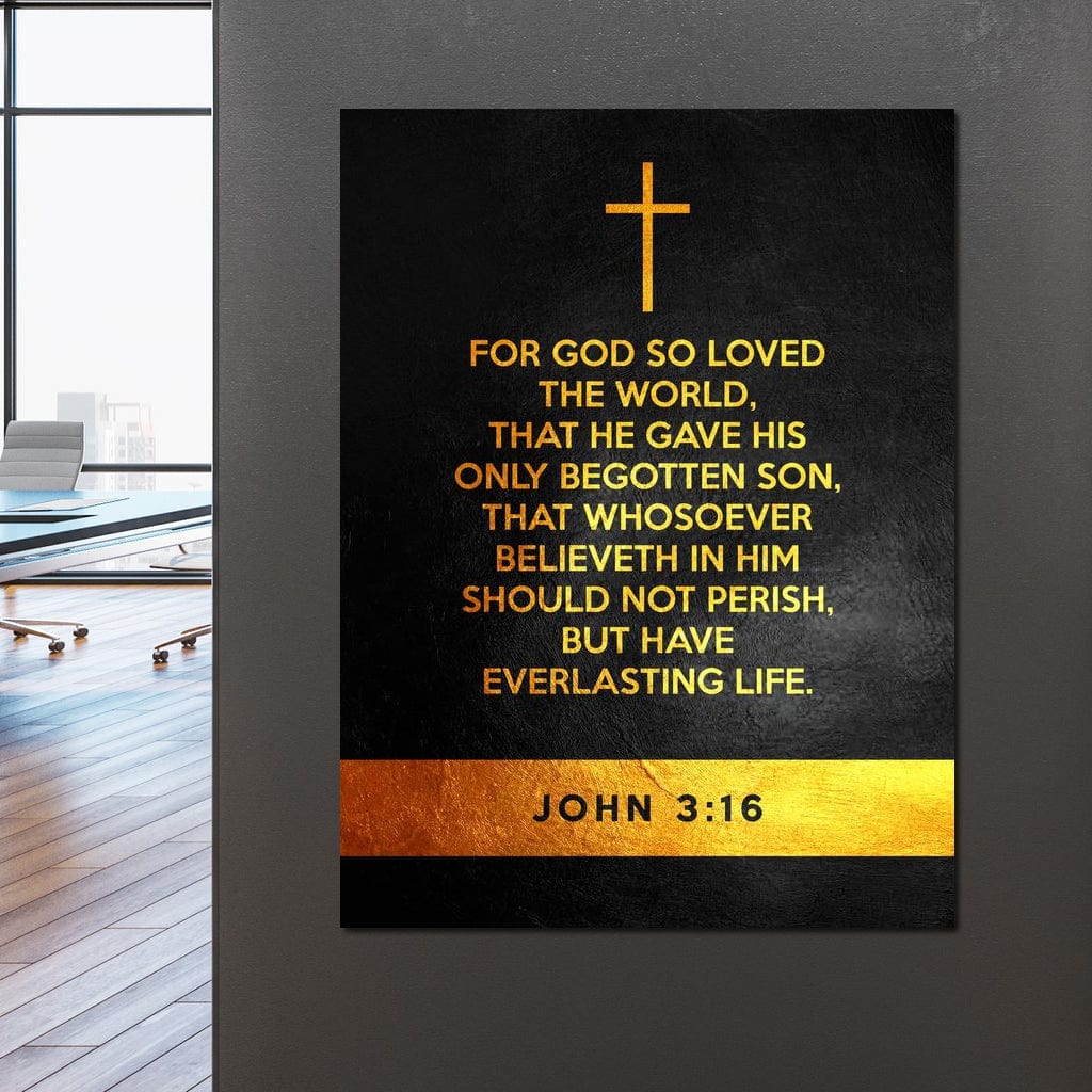 John 3:16 Canvas Wall Art