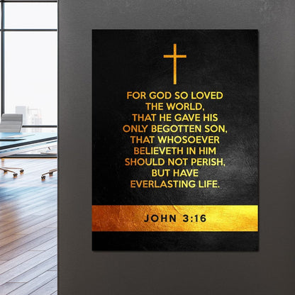 John 3:16 Canvas Wall Art