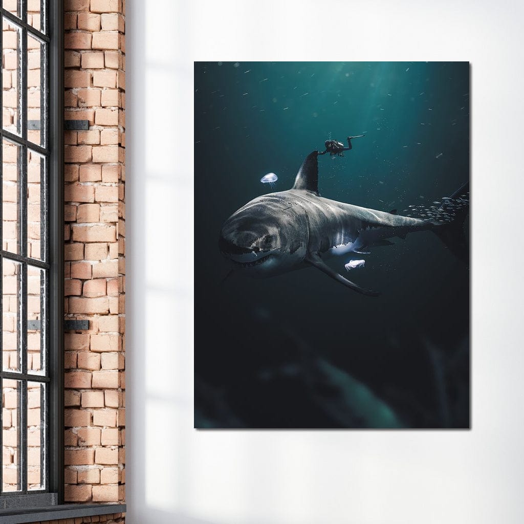 Megalodon Canvas Wall Art