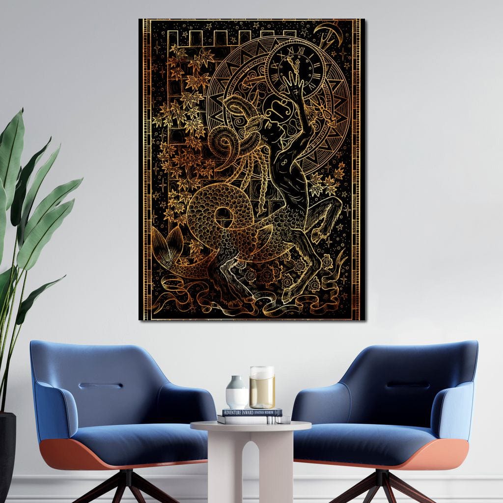Zodiac sign Capricorn Canvas Wall Art
