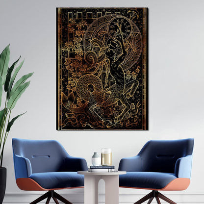 Zodiac sign Capricorn Canvas Wall Art