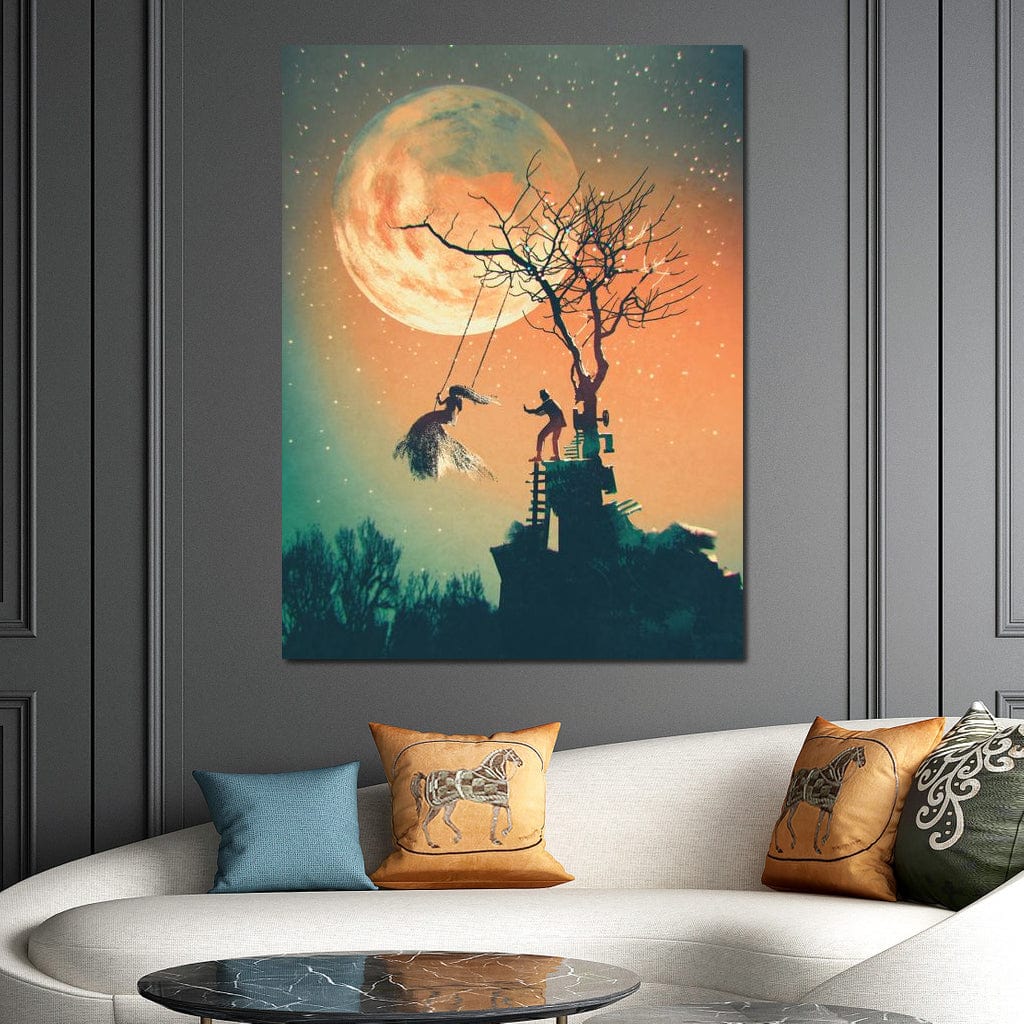 Tree Swing Canvas Wall Art