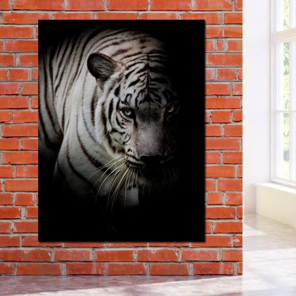 Black and White Tiger Canvas Wall Art