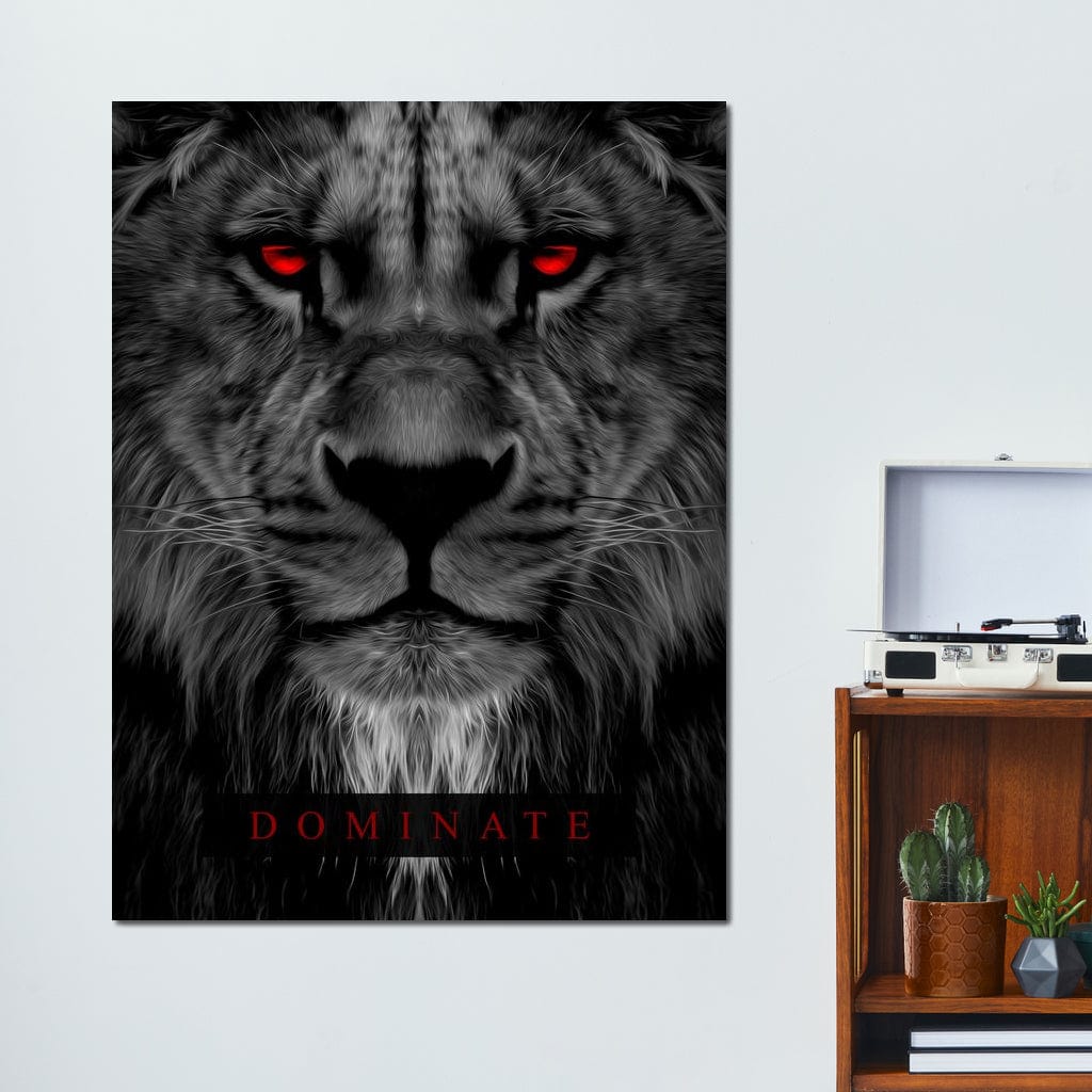Dominate Lion Canvas Wall Art