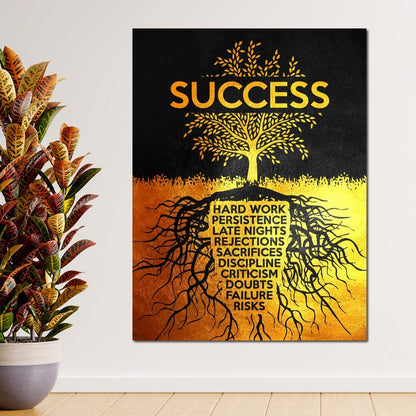 Success Tree Canvas Wall Art