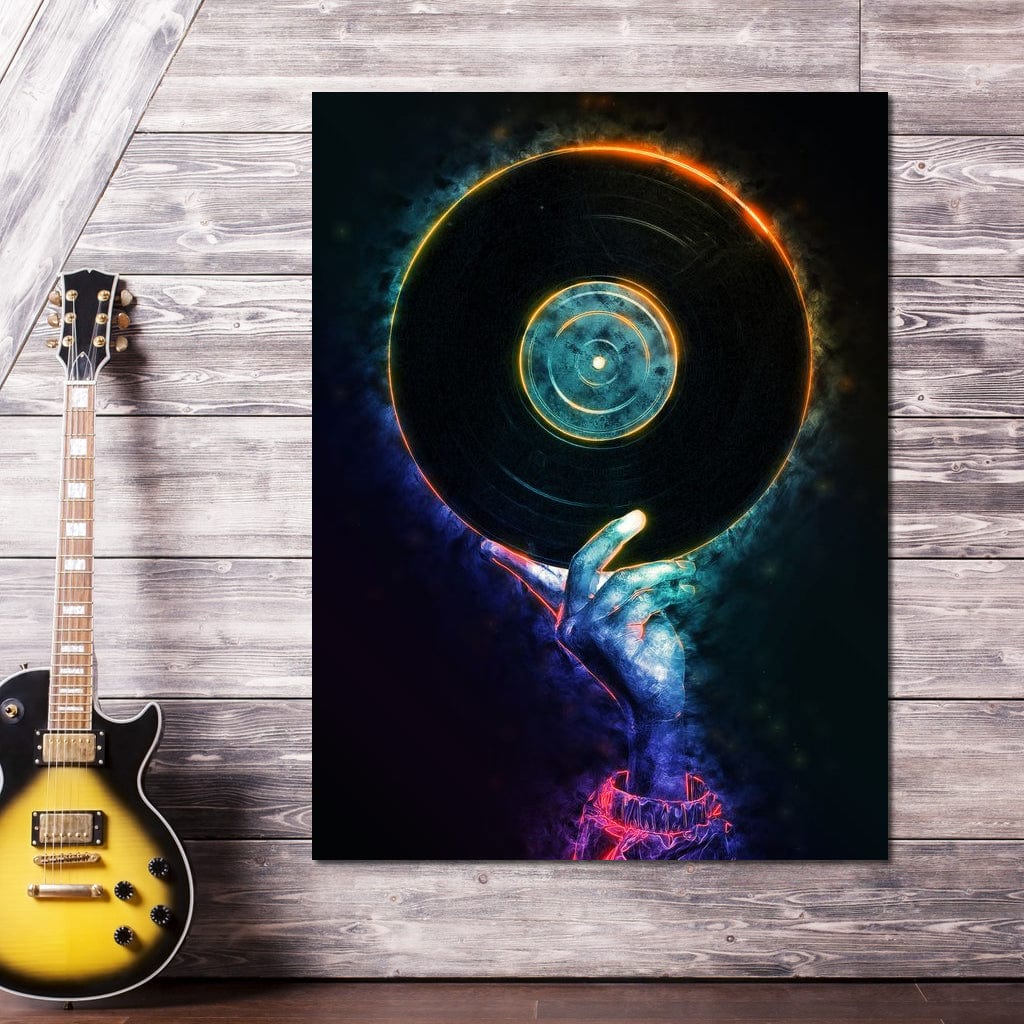 Neon Vinyl Canvas Wall Art