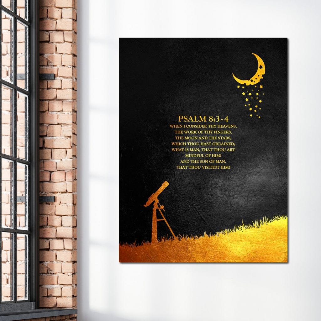 Psalm 8:1-4 Canvas Wall Art