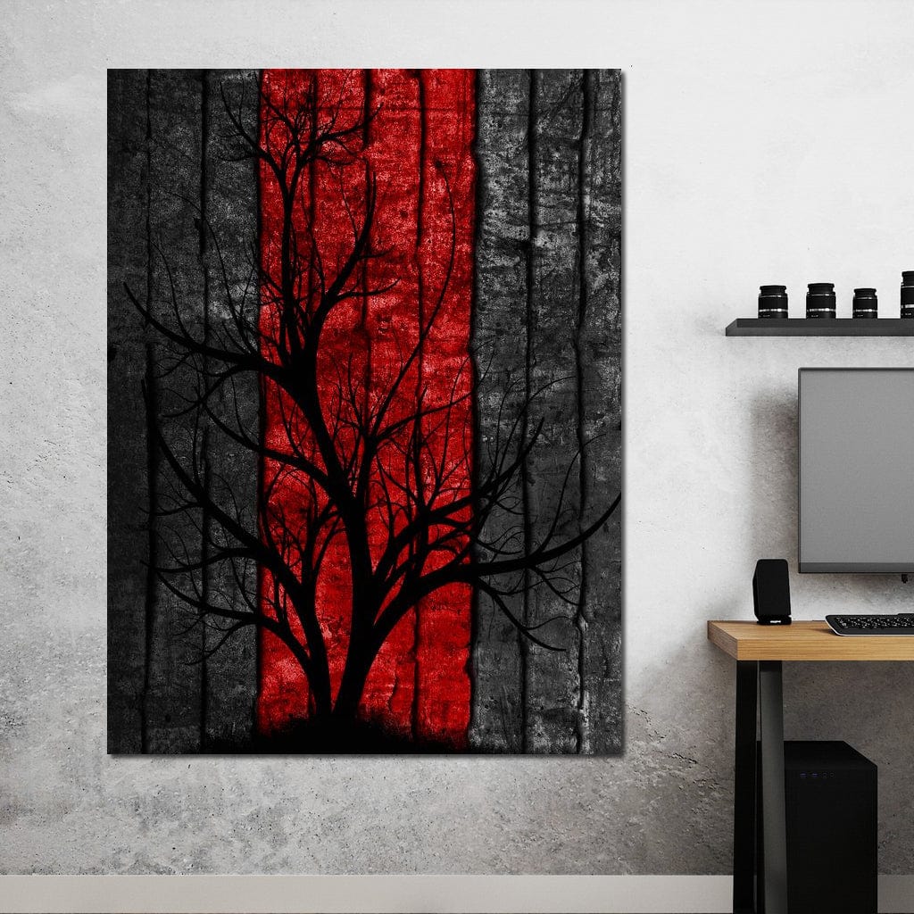 Silhouette Tree Canvas Wall Art