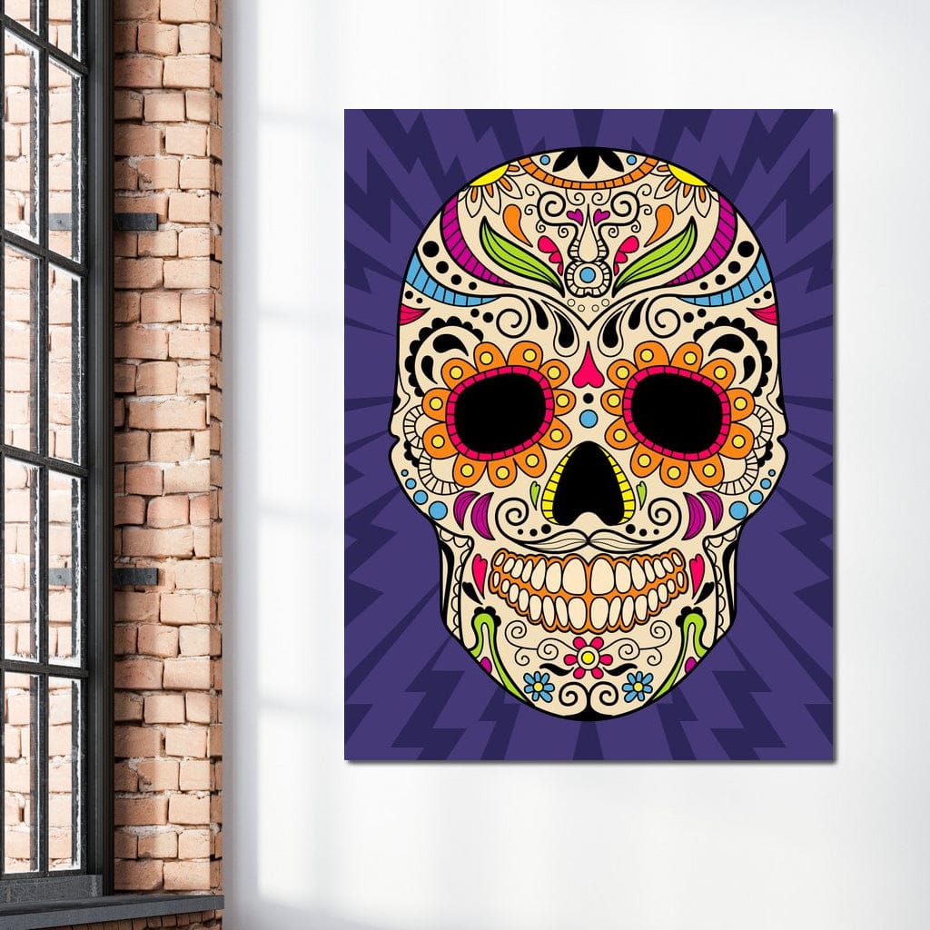 Mexican Skull Canvas Wall Art