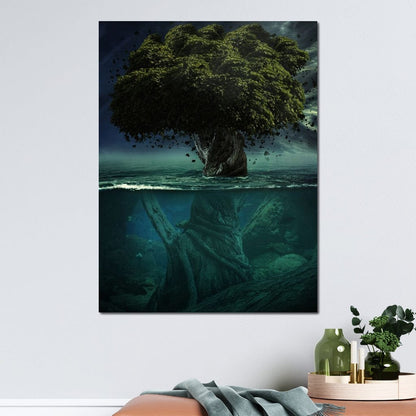 Alone in Depth Canvas Wall Art