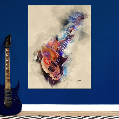 Flea's Bass Guitar Canvas Wall Art