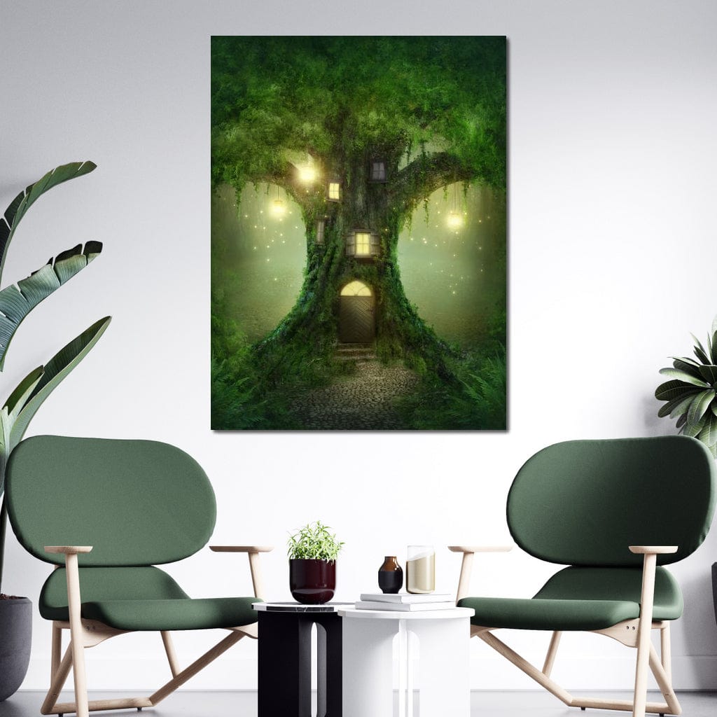 Magical Tree House Canvas Wall Art