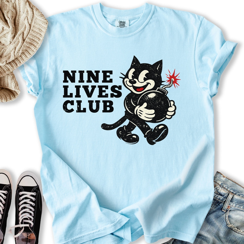 Vintage Nine Lives Club Relaxed Tee