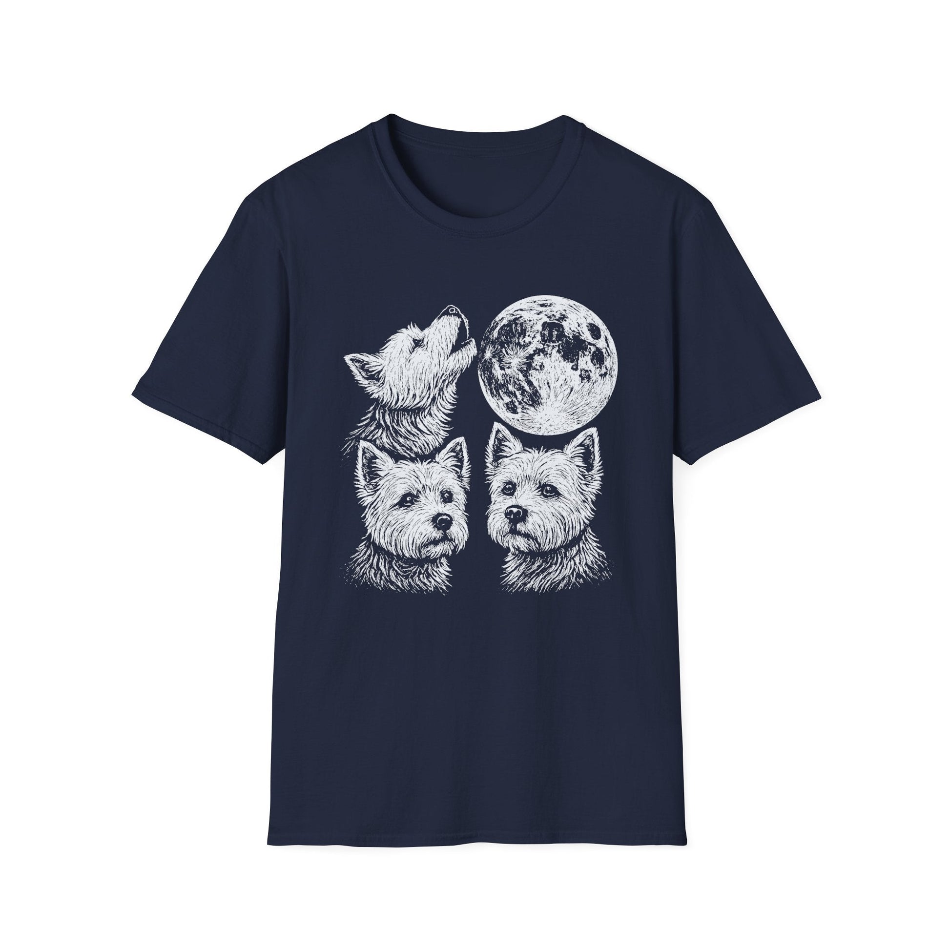 Three Westie Moon Tee