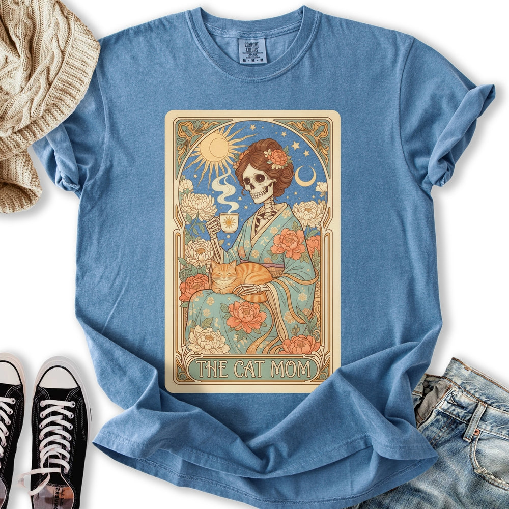 Pastel Cat Mom Tarot Relaxed Tee