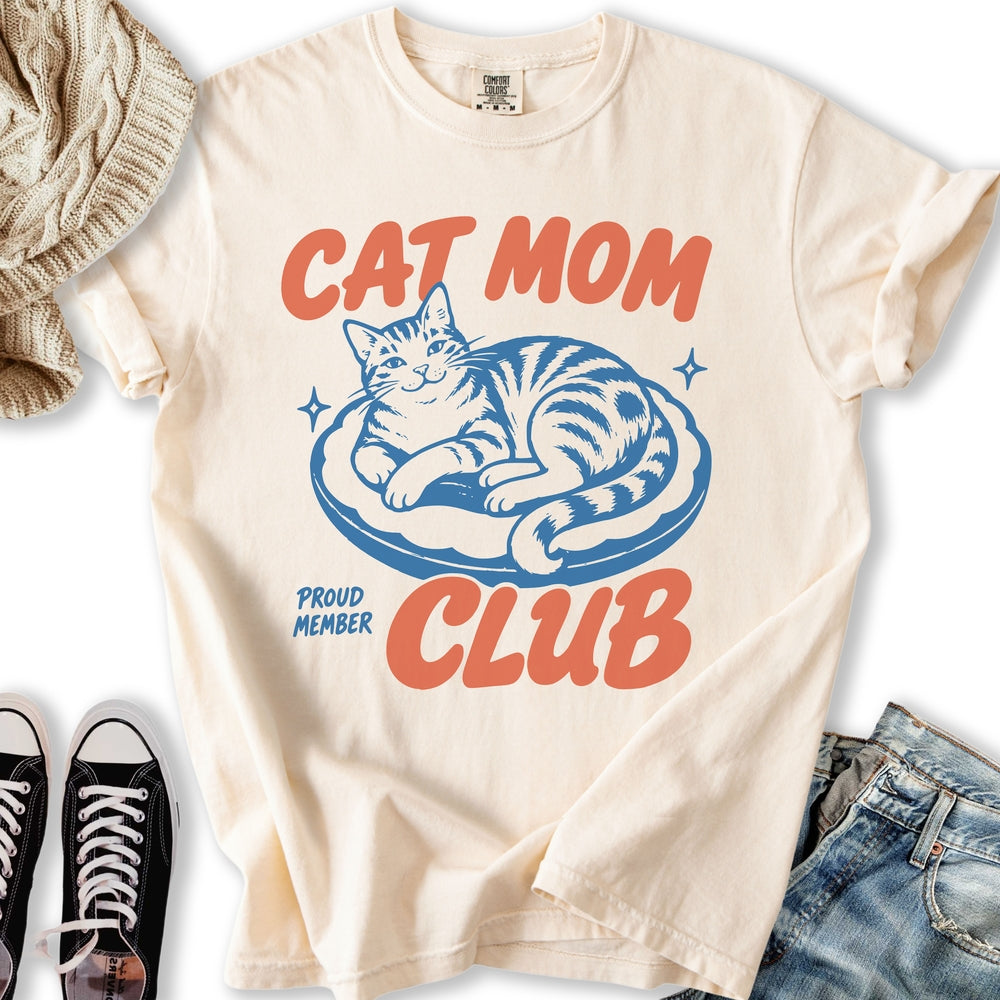 Cat Mom Club Member Relaxed Tee