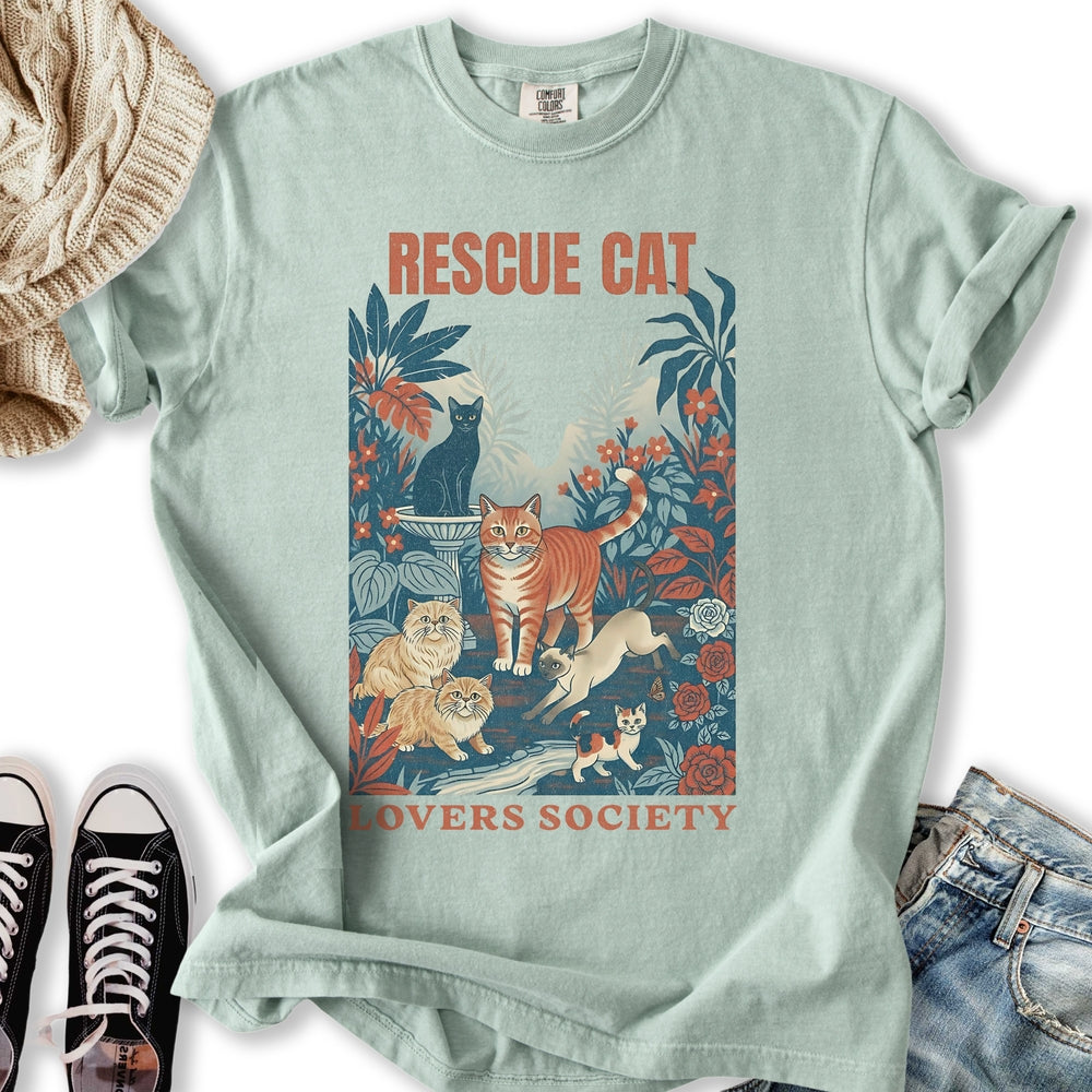 Rescue Cat Lovers Society Relaxed Tee
