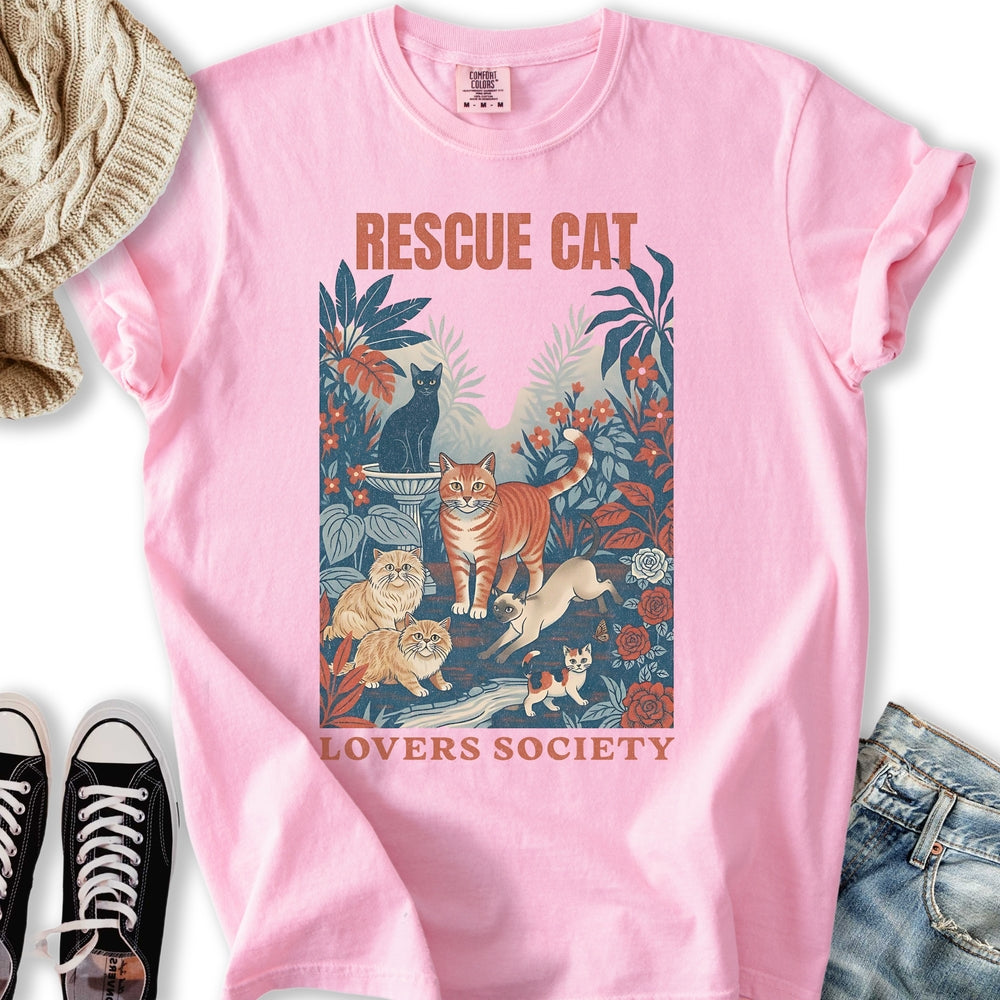 Rescue Cat Lovers Society Relaxed Tee