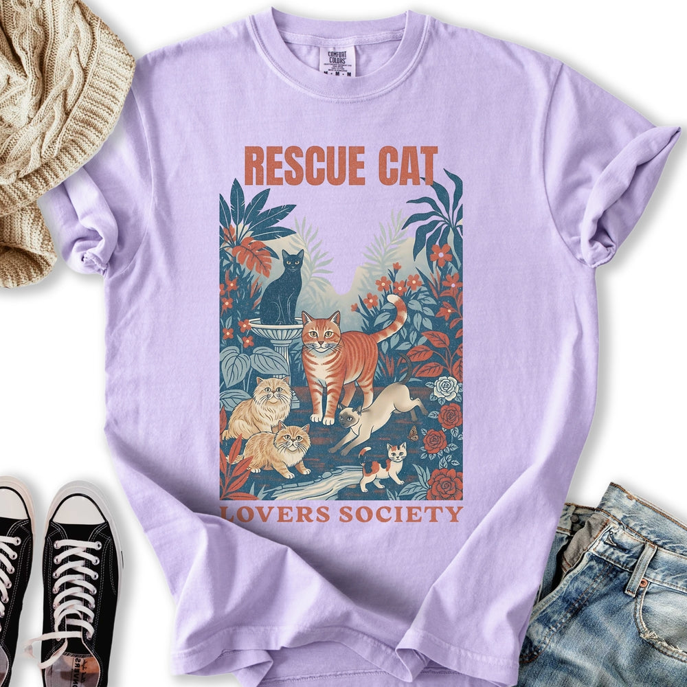 Rescue Cat Lovers Society Relaxed Tee