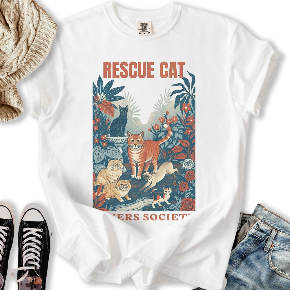 Rescue Cat Lovers Society Relaxed Tee