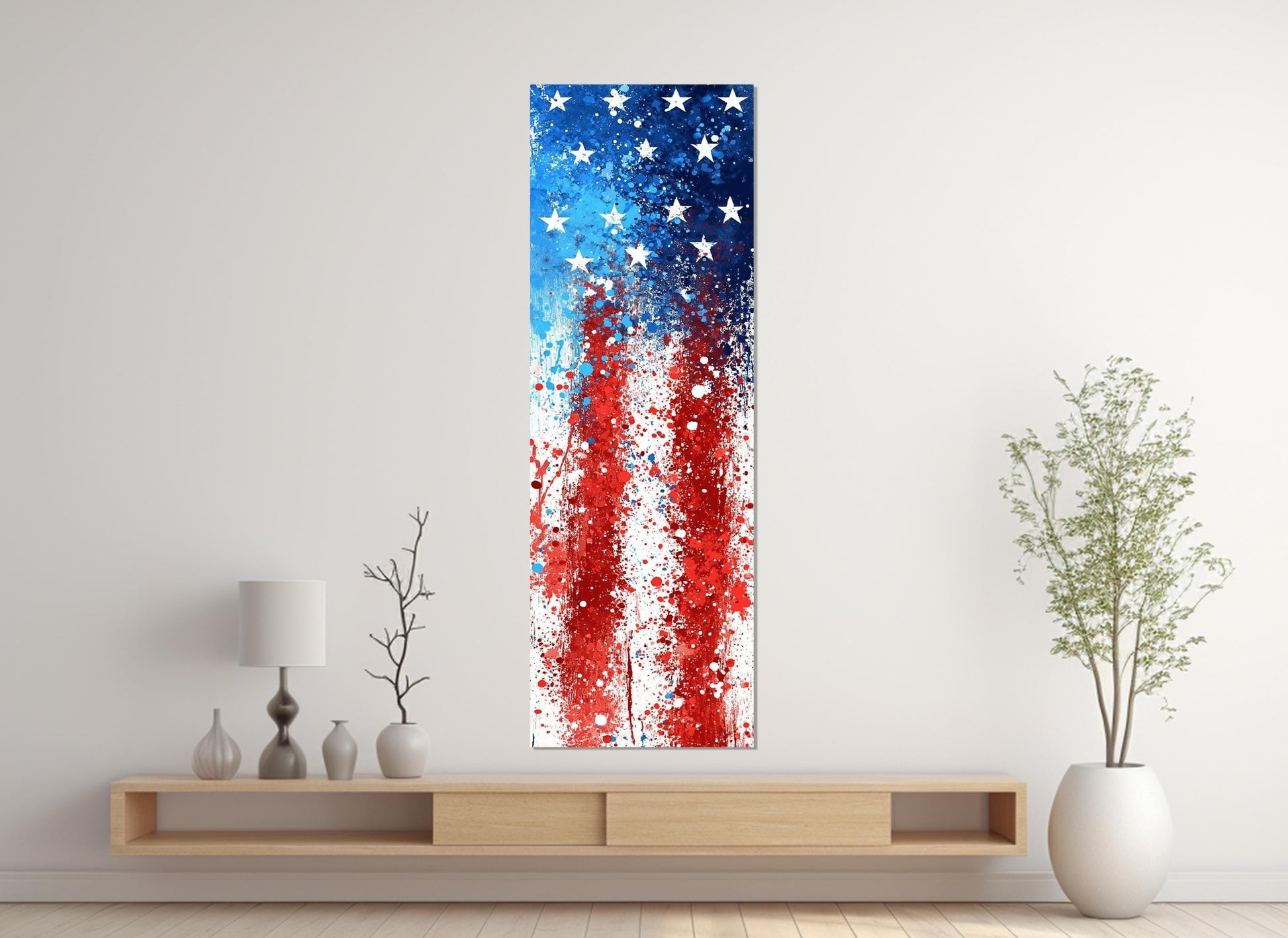 American Flag Canvas Art – Framed Canvas Print | Patriotic Wall Decor Ready to Hang