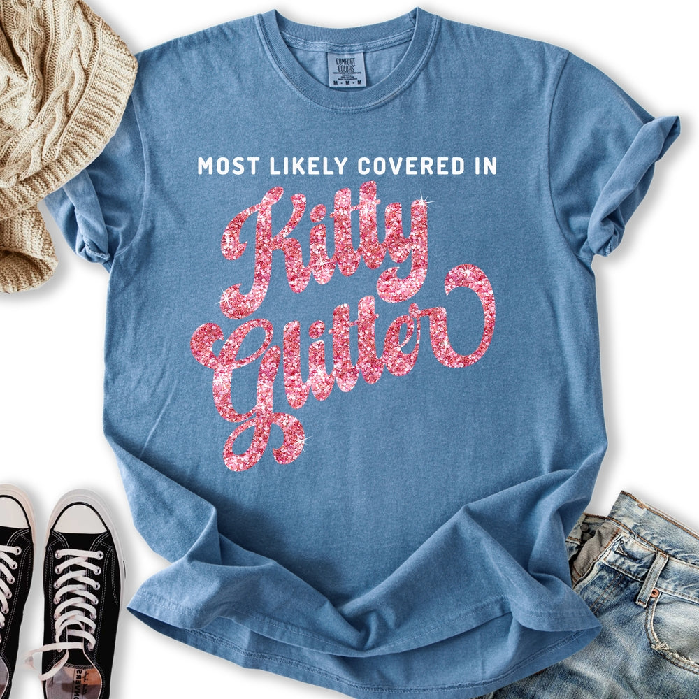 Covered In Kitty Glitter Relaxed Tee