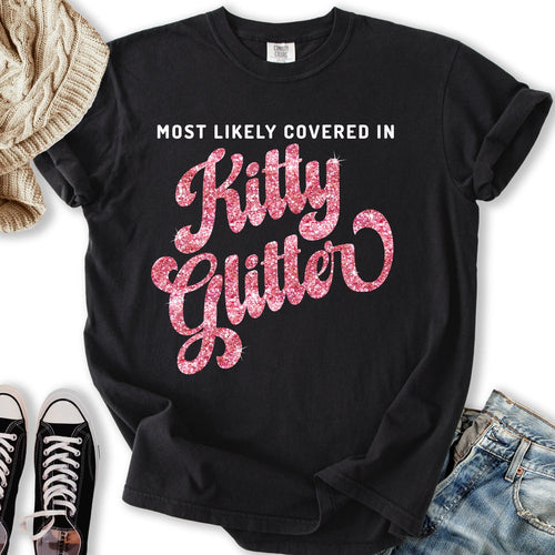 Covered In Kitty Glitter Relaxed Tee