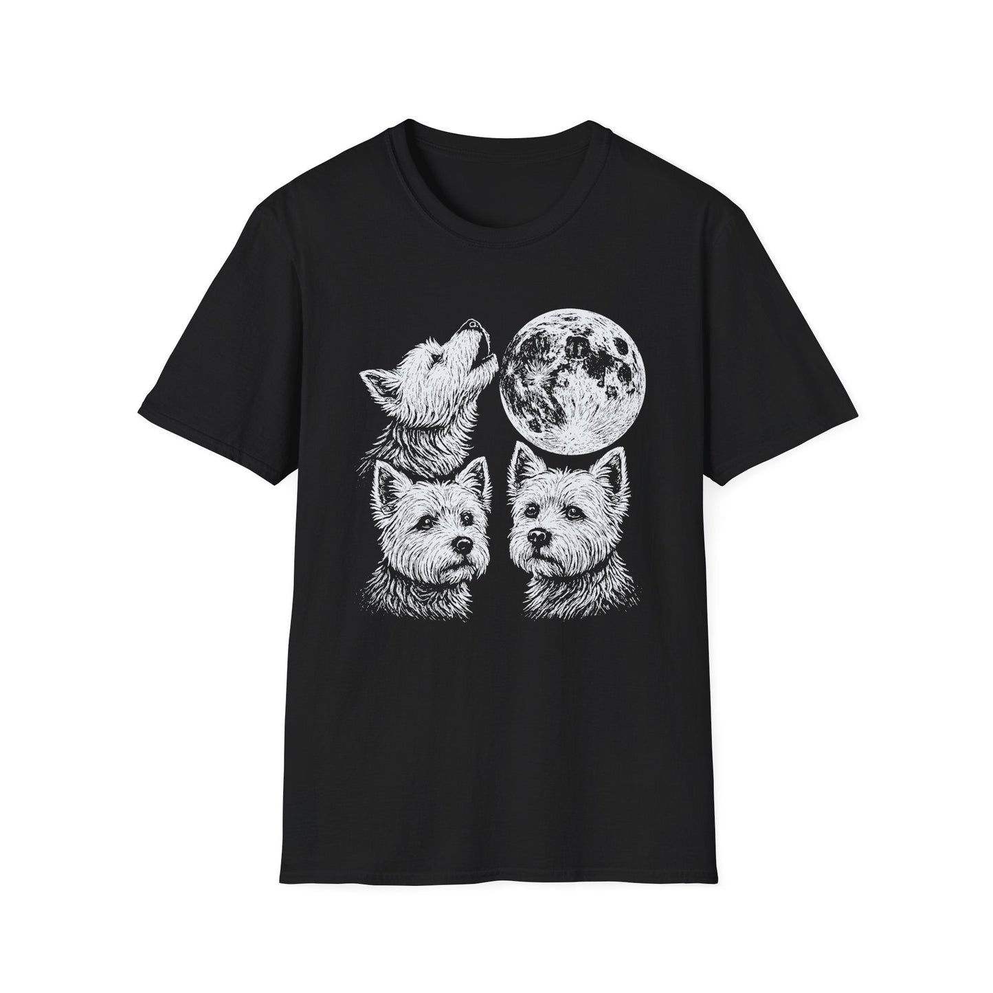 Three Westie Moon Tee