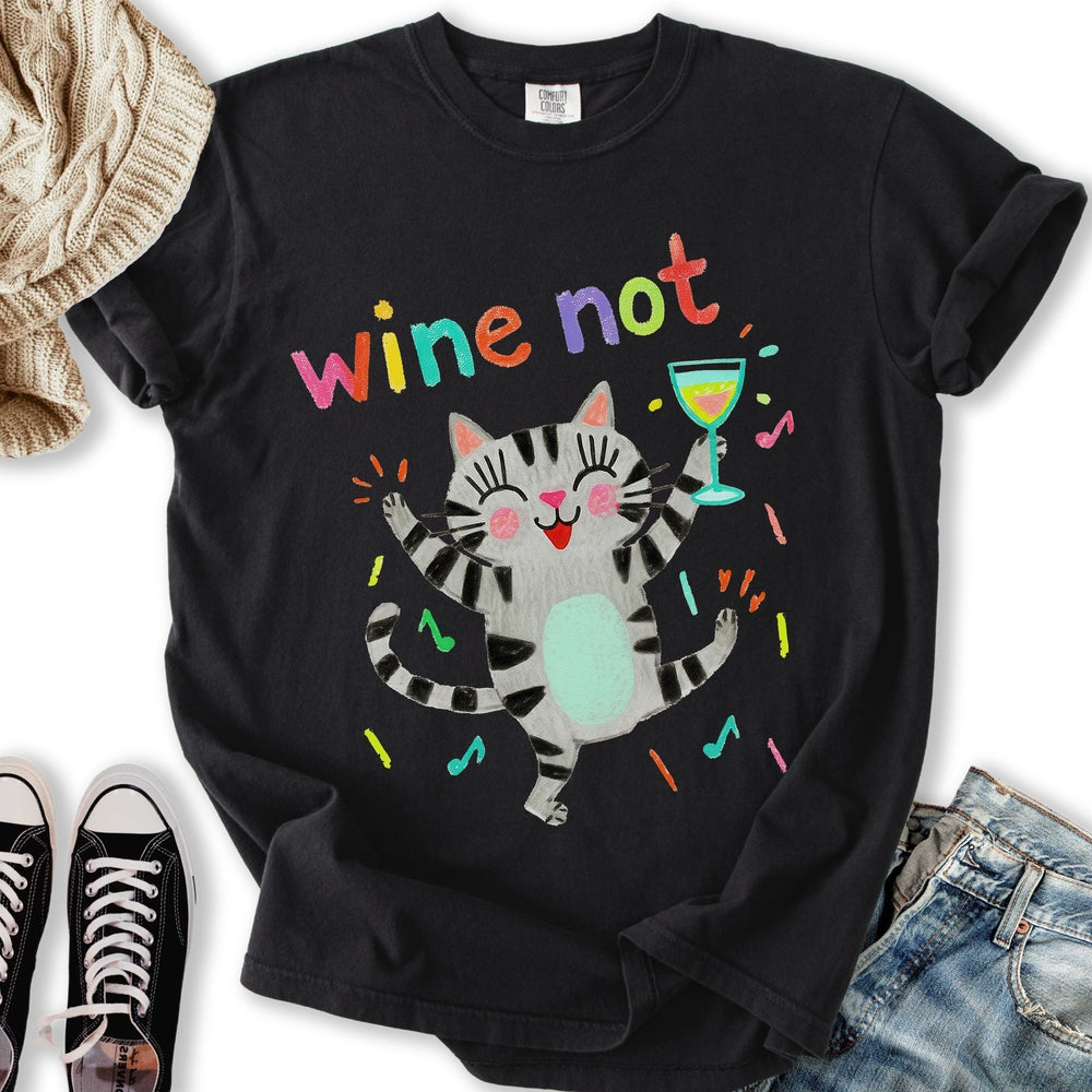 Wine Not Crayon Relaxed Tee