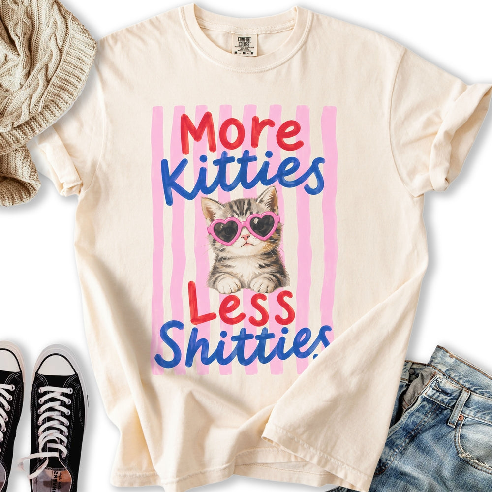 More Kitties Less Shitties Relaxed Tee