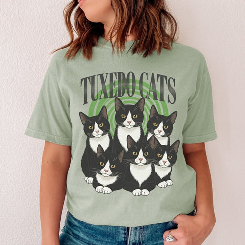 Tuxedo Cats Band Relaxed Tee