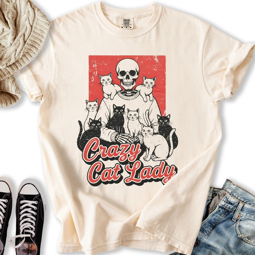 Vintage Crazy Cat Lady Relaxed Tee