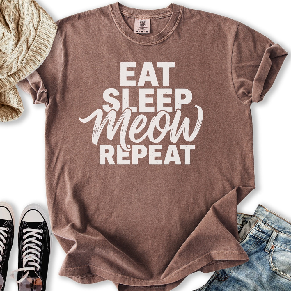 Meow Repeat Relaxed Tee