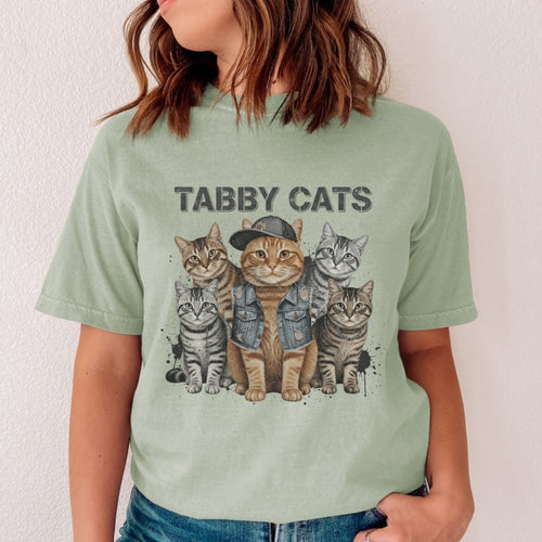Tabby Cat Band Relaxed Tee