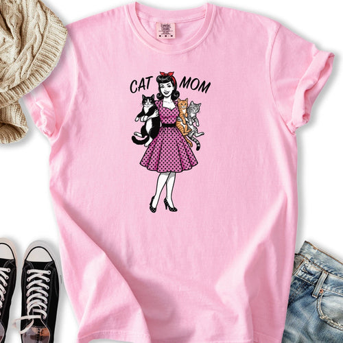 Retro Cat Mom Relaxed Tee